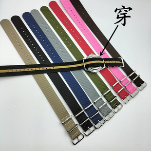 单层尼龙表带小波浪一条过手表配件男女通用