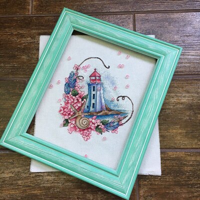 法国DMC十字绣套件灯塔欧式风景