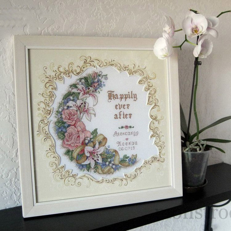 法国DMC绣线十字绣套件正宗婚礼铃结婚纪念杂志欧式精准印花1957