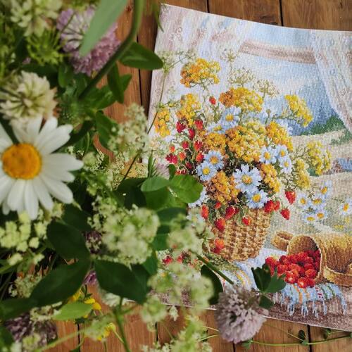 法国DMC十字绣套件花草勿忘我
