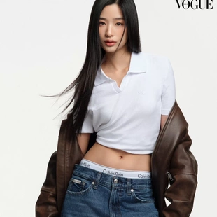 T恤POLO衫 弹力休闲短袖 Jeans韩国代购 47AB205 25夏女POLO领修身