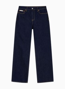 韩国代购2026春夏CKJ女款生态透气弹性直筒牛仔裤经典蓝47F683G