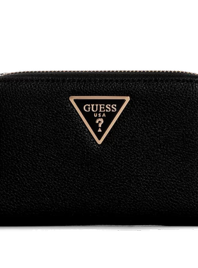 韩国代购GUESS女款时尚劳雷尔黑色合成皮中号拉链钱包HQ1A9A03