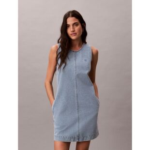 牛仔裙47F499G 中长款 韩国代购 26春夏CK女连衣裙纯棉透气无袖