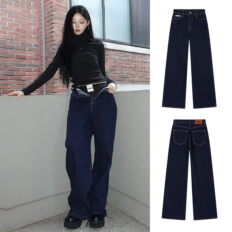 CALVIN KLEIN JEANS韩国代购25秋女百搭宽松休闲牛仔裤47D905G