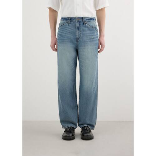 韩国代购GUESS男士2026春夏宽腿牛仔裤中蓝斜袋休闲裤MQ2D6063