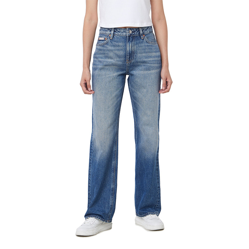 CALVIN KLEIN JEANS韩国代购25秋冬女90S纯棉直筒牛仔裤47E704G