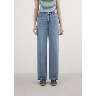 韩国代购26春夏GUESS女款低腰松紧宽腿弹力牛仔裤YQ2D007