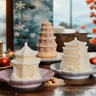 西湖集贤亭文创慕斯蛋糕硅胶模具