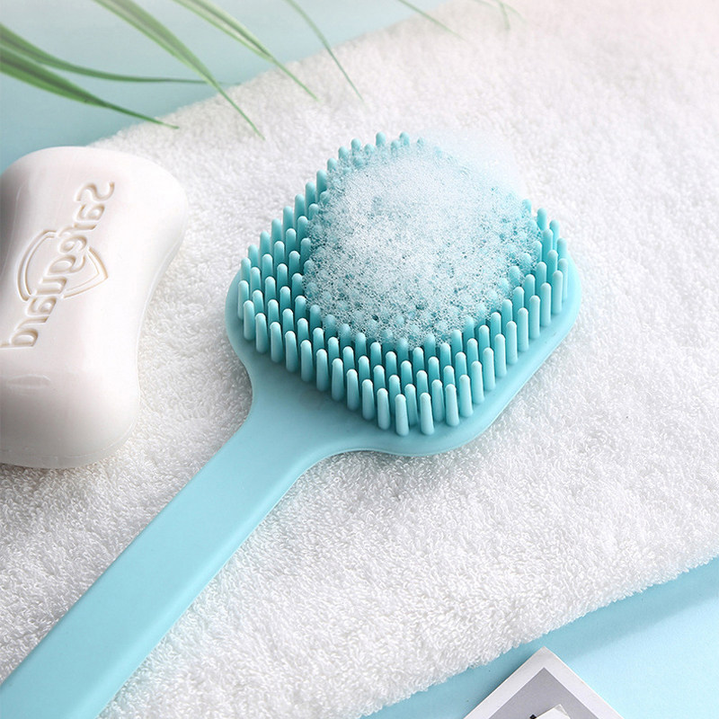 硅胶洗澡刷长柄身体搓背按摩双面刷软毛男女沐浴成人搓澡不伤皮肤