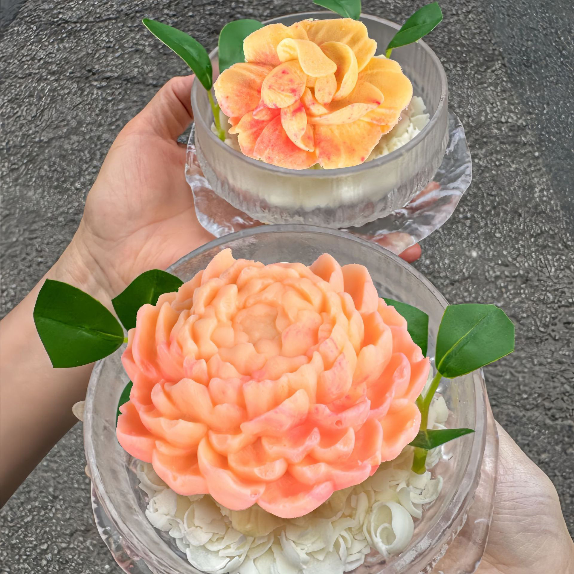 抹茶浮奈花国风慕斯蛋糕模具硅胶