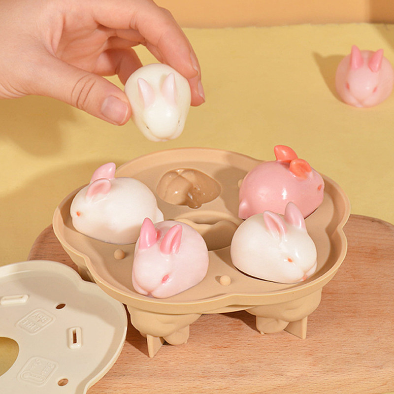 兔子辅食模具硅胶蒸糕模具果冻奶