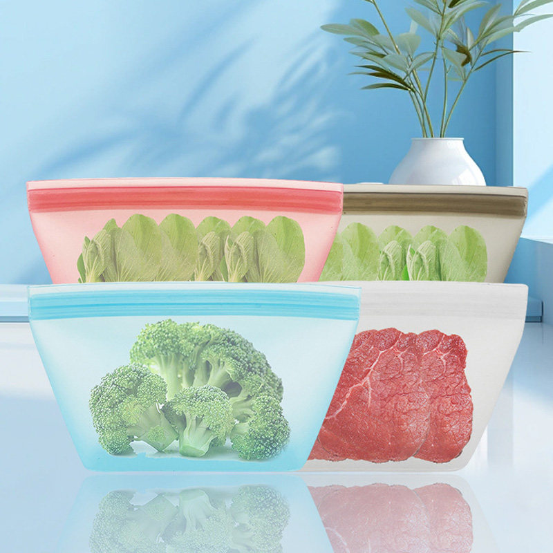 硅胶保鲜袋食品级环保食物袋密封