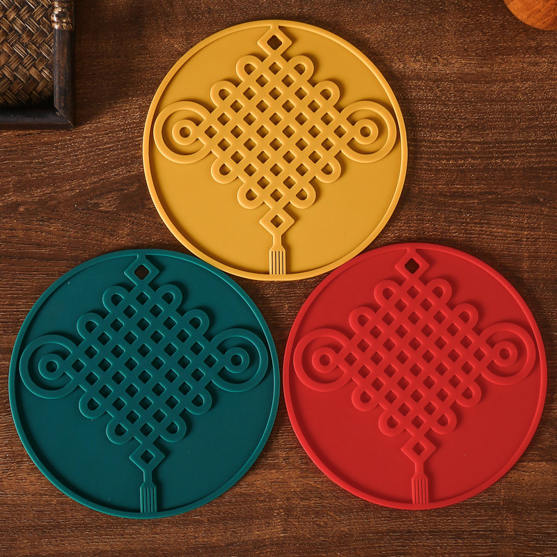 硅胶隔热垫中国结中式餐桌隔热垫复古新中式古典桌垫耐高温垫餐厅,餐饮具,餐垫,淘宝优惠券,粉丝福利购,淘宝优惠卷