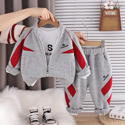 男童春装套装2026新款运动三件套
