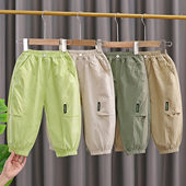 薄款 宝宝速干休闲裤 中小童工装 儿童防蚊裤 夏天长裤 子夏季 裤 男童裤