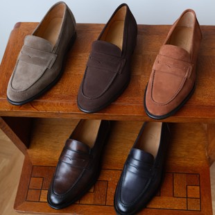 手工便士乐福Elliot现货套脚圆头Ivy风格 葡萄牙Carlos Santos正品