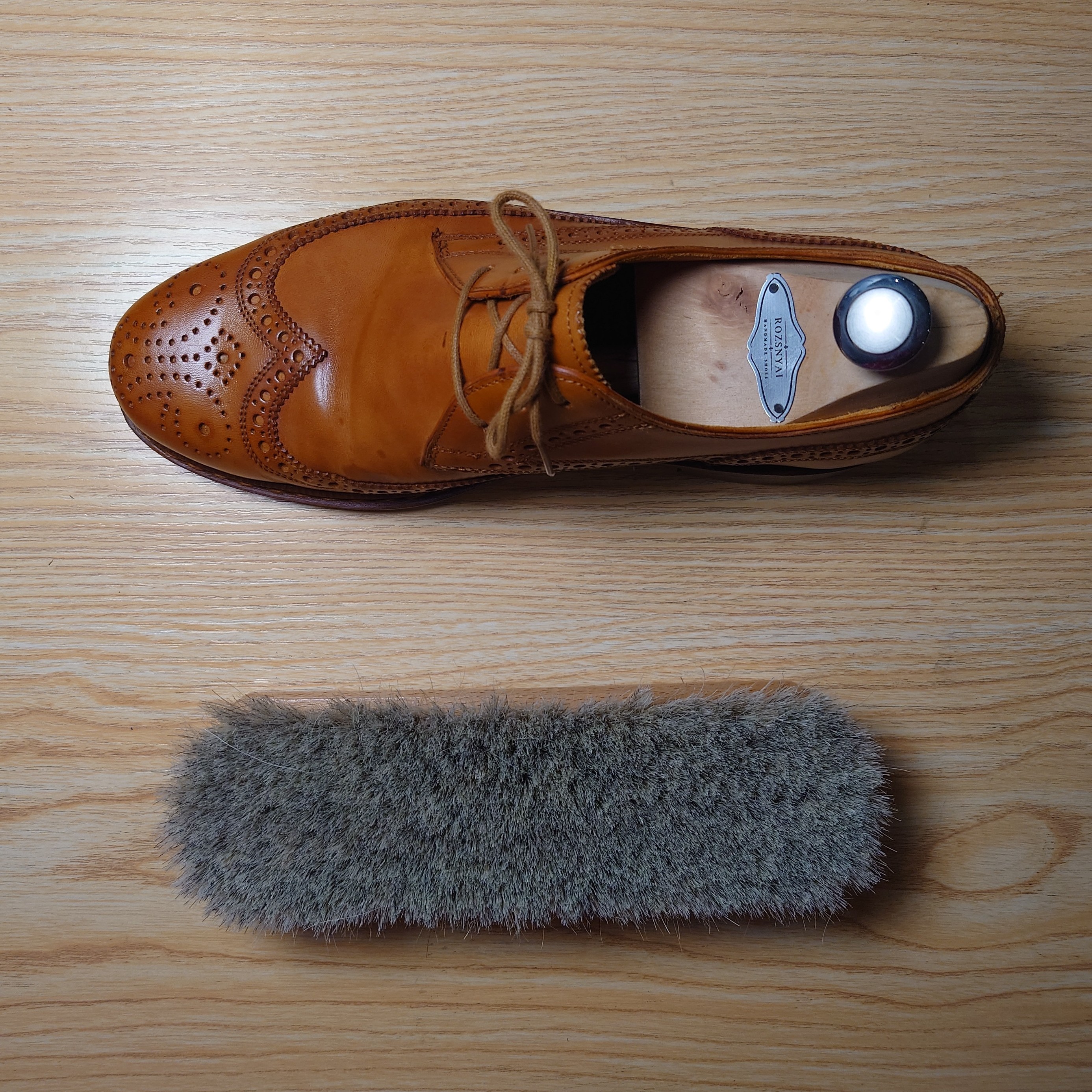 柔软榉木大号21cm马毛刷柔软抛光除尘皮鞋皮包皮衣沙发