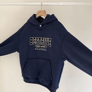 190中大童一体绒卫衣青少年加厚连帽套头衫 150 绒 贴身面是糯糯