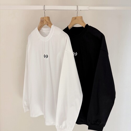 舒弹挺阔~150-190中大童圆领字母长袖T恤春秋新青少年宽松打底衫