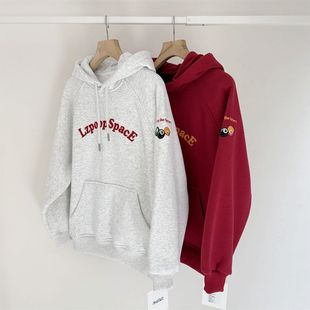 190中大童一体绒卫衣青少年加厚连帽套头衫 150 绒 贴身面是糯糯