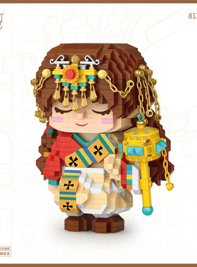 LOZ/俐智藏族女孩微型小颗粒拼装积木成人高难度益智玩具组装人物