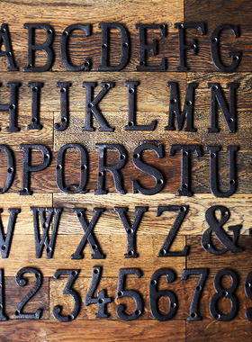 复古铸铁壁饰墙饰金属数字字母