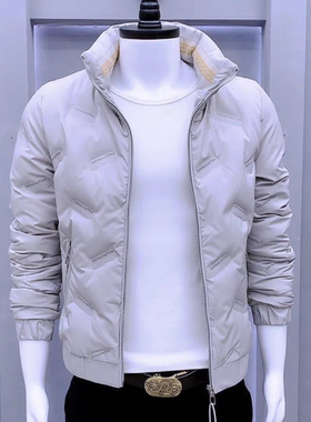 新款羽绒服外套男士短款立领加厚保暖羽绒服时尚爆款青年上衣潮男