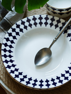 妙HOME汤碗白瓷餐盘餐碗欧式甜点盘饭碗小碗汤盆哥本哈根西餐具