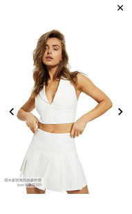 塔米家 澳单N*onH*rt深V翻领挂脖鱼骨马甲上衣A2-3