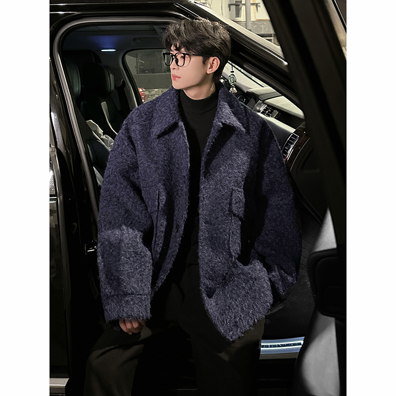 美式复古毛呢外套宽松夹克高级感韩系老钱风男毛呢大衣A355P108,男装夹克,电商A070 美式复古毛呢外套宽松夹克高级感韩系老钱风男毛呢大衣A355P108,男装夹克,电商A070