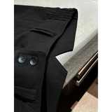 设计感高街廓形弯刀休闲裤美式男高腰垂感直筒阔腿西裤SU501P65，男装西裤，电商A070