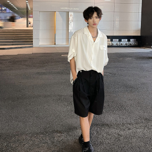 金属配饰宽松肌理感免皱垂感衬衫 A070 AS921 P58图片