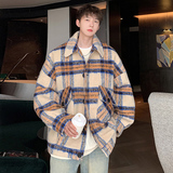 小香风宽松新保暖外套痞帅中性圈圈呢毛呢男夹克JK130P108，男装夹克，电商A070