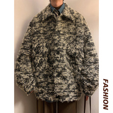 小香风痞帅潮流夜店外套个性立体感毛边毛呢男夹克AJK131P108，男装夹克，电商A070