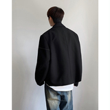 韩简约小众短款新西装夹克翻领设计黑色男女休闲西服XZ208P95，男装夹克，电商A070