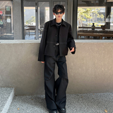 垫肩设计新款小众高级感小外套痞帅中性单排扣潮男夹克MZ208P95，男装夹克，电商A070