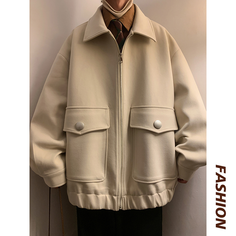 毛呢大衣外套大口袋宽松夹克痞帅潮流男呢子大衣AJK335P108,男装夹克,电商A070 毛呢大衣外套大口袋宽松夹克痞帅潮流男呢子大衣AJK335P108,男装夹克,电商A070