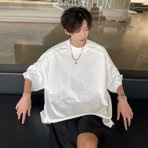 设计师款 简约立体肩宽领复古朴素风tee男短袖 CD1040 P38图片
