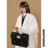 男宽松拼色西服中性风情侣单排扣西装X206P85，男装西服套装，电商A070