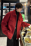 毛呢小香风外套男高级感短款厚呢子上衣轻奢痞帅夹克JK361P118，男装夹克，电商A070