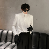 垫肩款珍珠拉链装饰半高领设计感T恤韩版厚打底衫长袖 CD2258 P58,男装T恤,电商A070,电商基地 垫肩款珍珠拉链装饰半高领设计感T恤韩版厚打底衫长袖 CD2258 P58,男装T恤,电商A070,电商基地