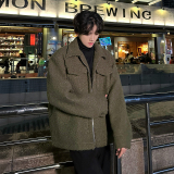 毛呢小香风外套男高级感短款厚呢子上衣轻奢痞帅夹克JK361P118，男装夹克，电商A070