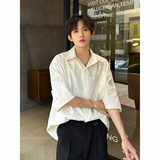 风肌理感金属宽松衬衣休闲男衬衫CS923P48，男装衬衫，电商A070