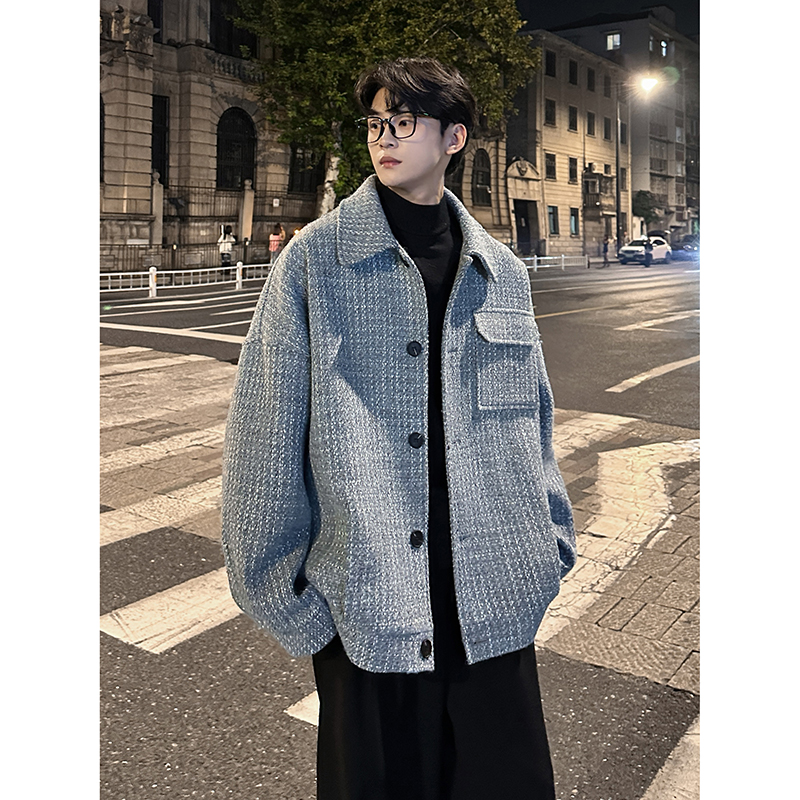 小香风呢子外套安克拉红高级感痞帅韩版毛呢大衣男夹克A356P108,男装夹克,电商A070 小香风呢子外套安克拉红高级感痞帅韩版毛呢大衣男夹克A356P108,男装夹克,电商A070