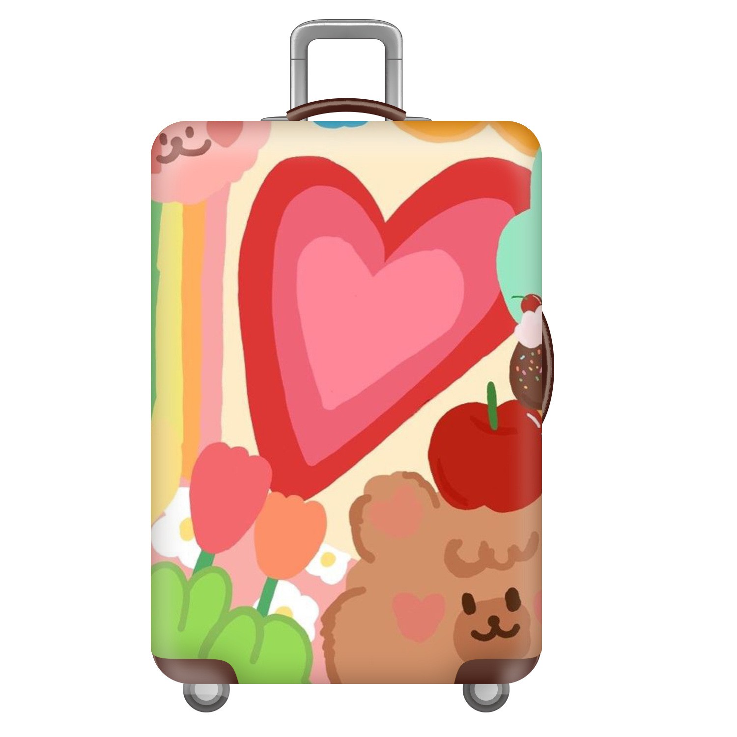 爱心涂鸦熊弹力箱套旅行箱配件