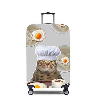 KTA97猫咪弹力箱套拉杆箱旅行旅游登机行李皮箱保护罩耐磨防尘袋