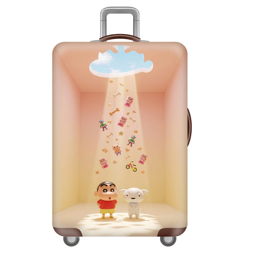 卡通人物09蜡笔小新弹力箱套拉杆箱旅行旅游登机行李皮箱保护罩紫