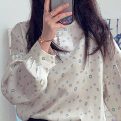 【ANOFREE ME】简约万岁 袖子超好看的珍珠白真丝衬衫