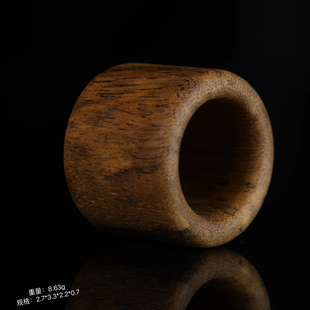 天然惠安柬埔寨沉香木扳指高端文玩戒指复古民族风饰品手环香味好